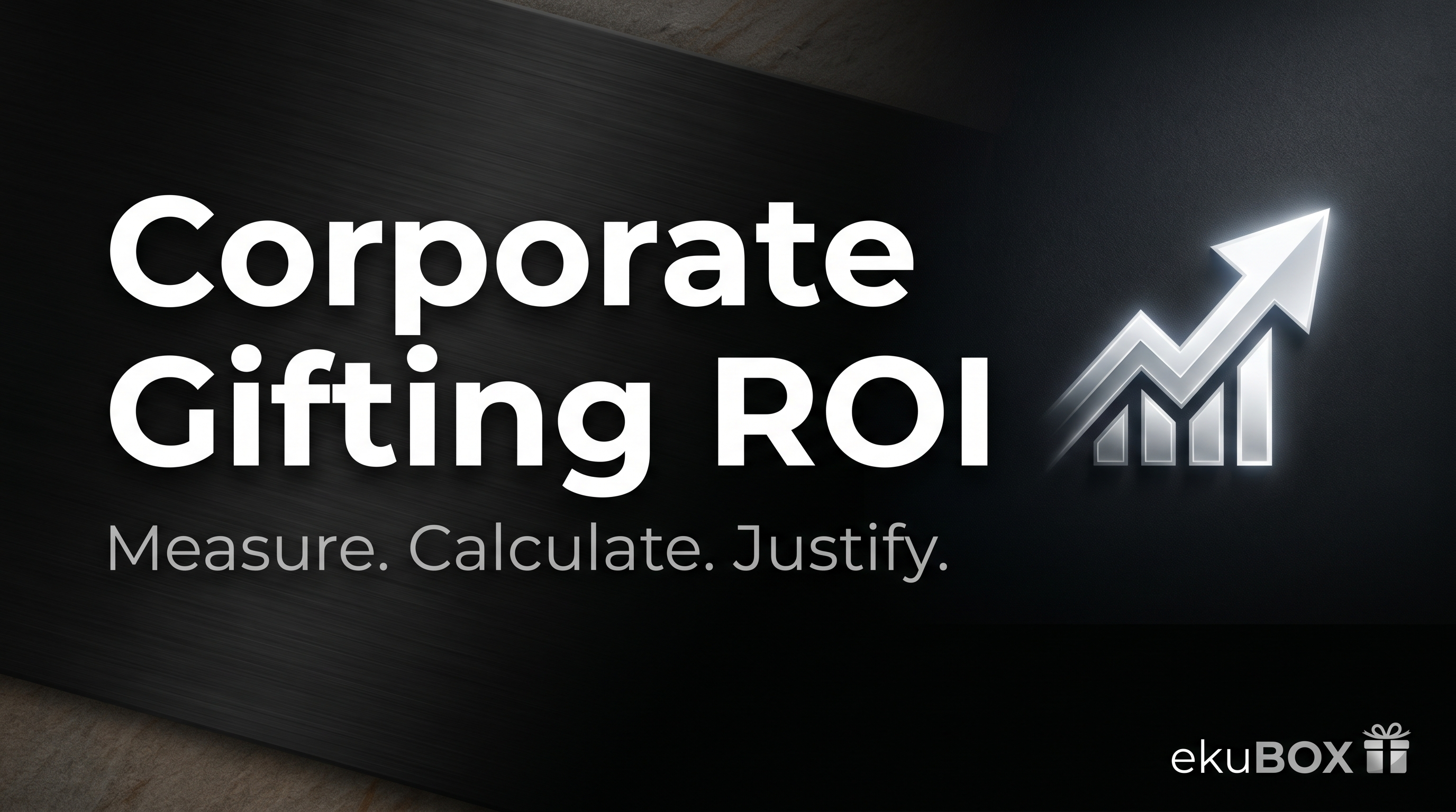 Upward-trending chart illustrating how to calculate and measure corporate gifting ROI