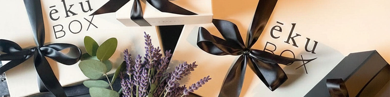 A grouping of ekuBOX best-selling ready-to-ship gift boxes arranged together, representing convenient and thoughtful gifting.