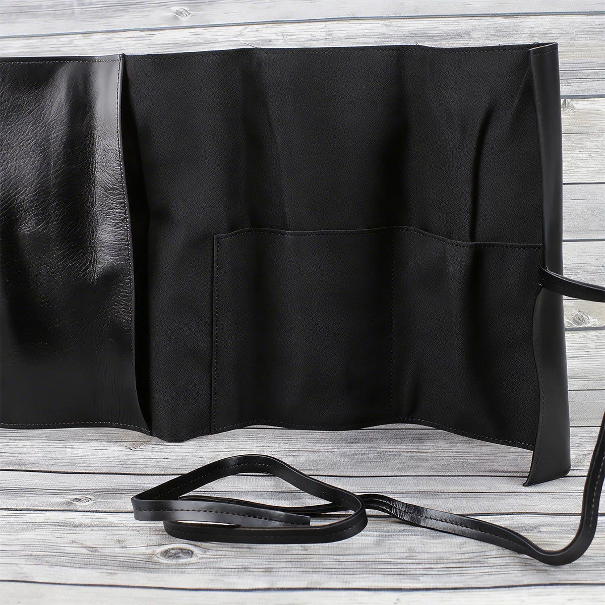 Black Leather cord keeper