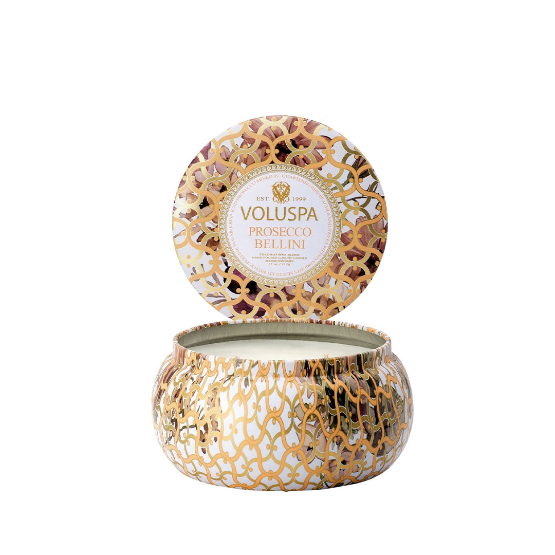 voluspa prossecco candle tin