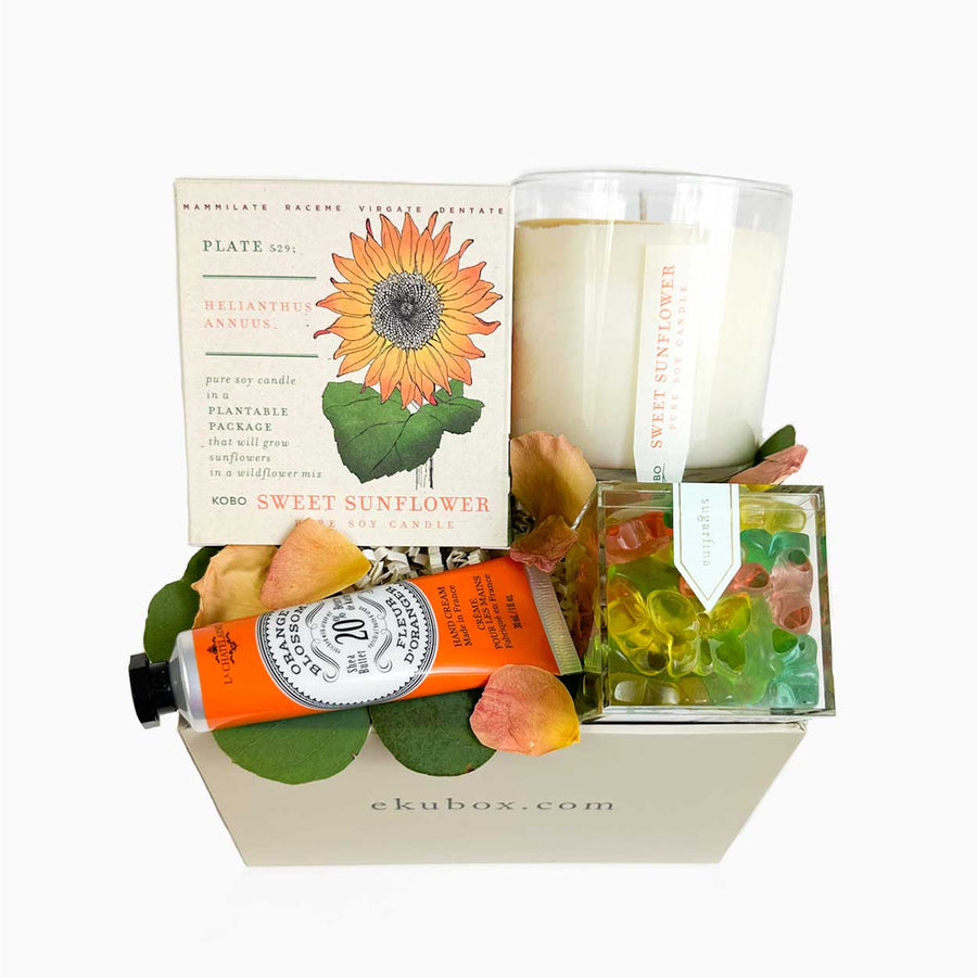 ekuBOX Sunflower & Sweetness Surprise Sunflower Gift Box | ekuBOX