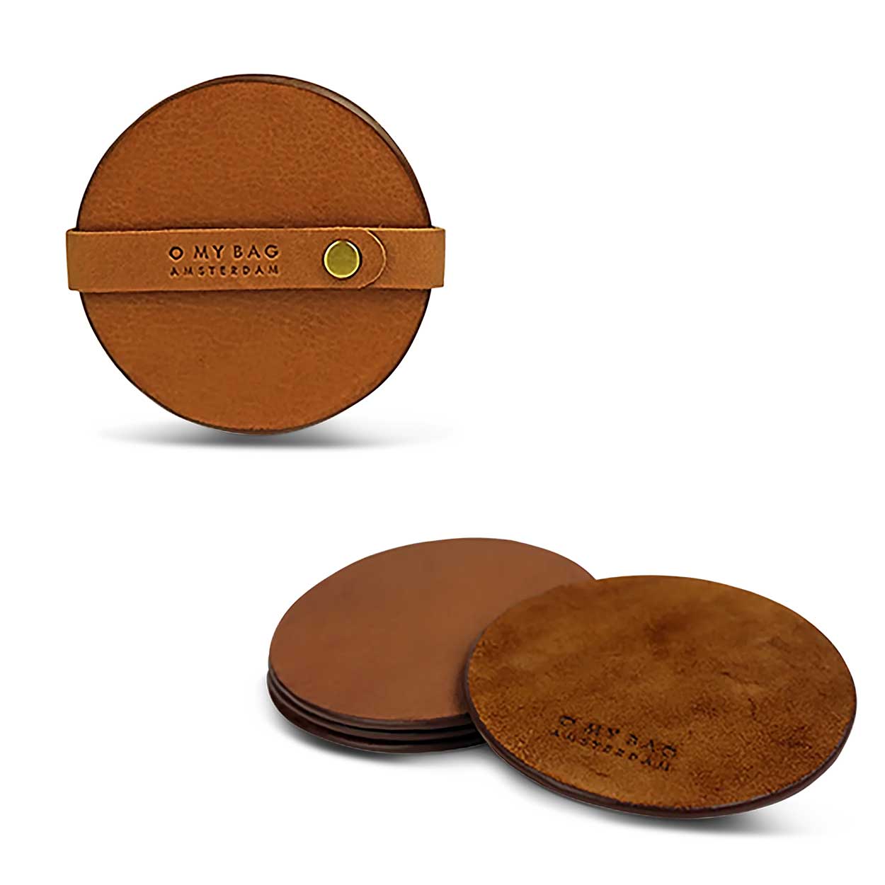 whisky accessory box leather coaster set