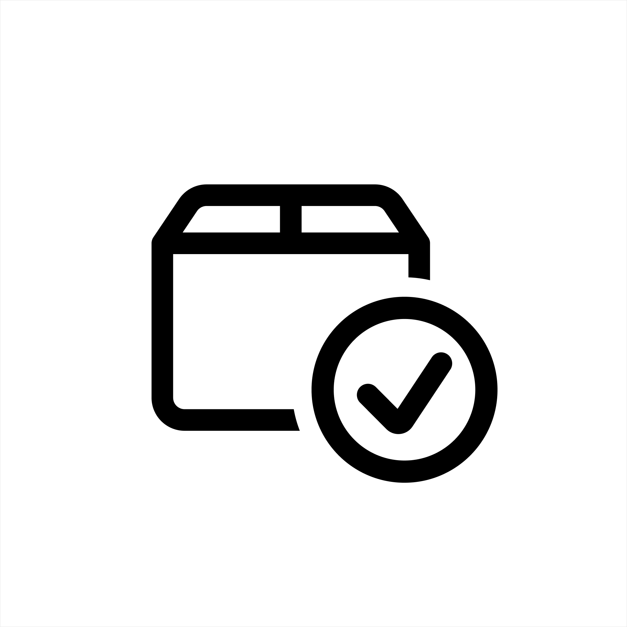 A black and white icon representing shipping protection, featuring a box with a check mark.
