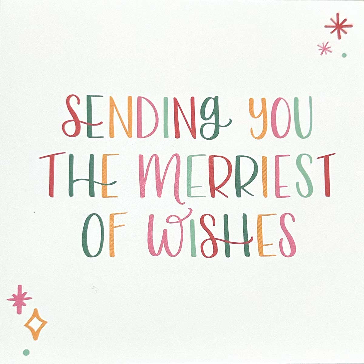 sending you the meriest of wishes holiday card choice