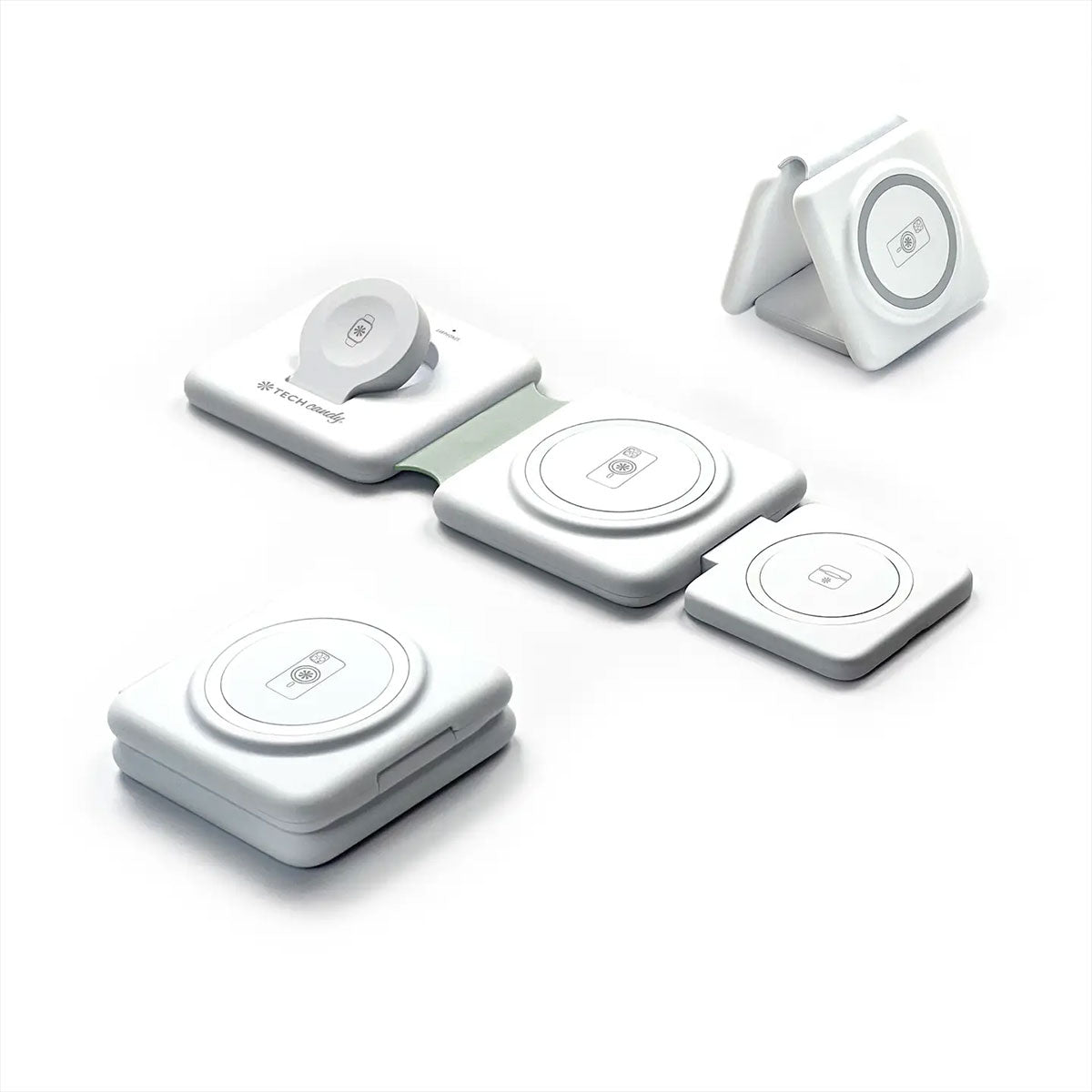 3 way charging station showing how it can be folded