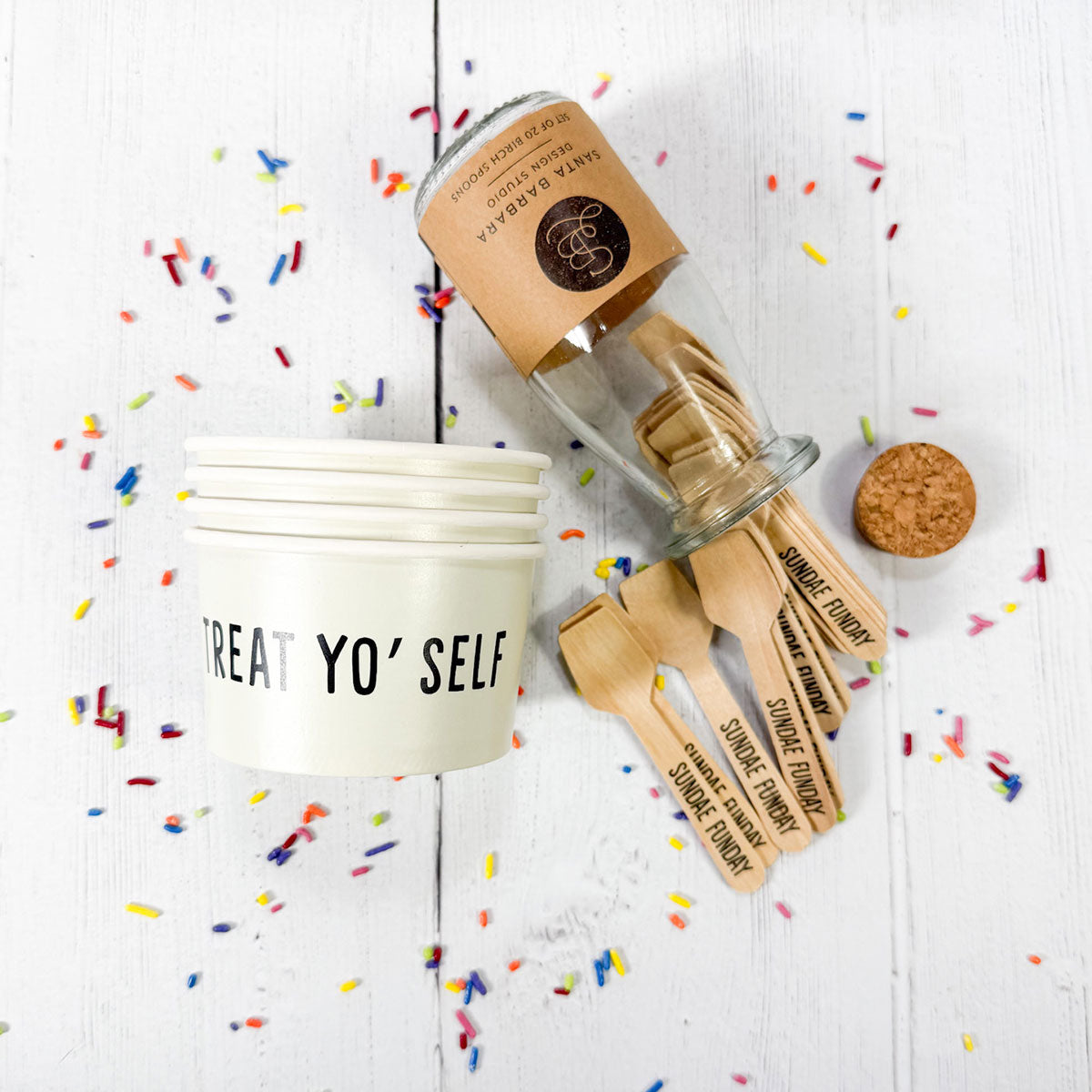 treat yo' self cups and sundae spoons | ekuBOX