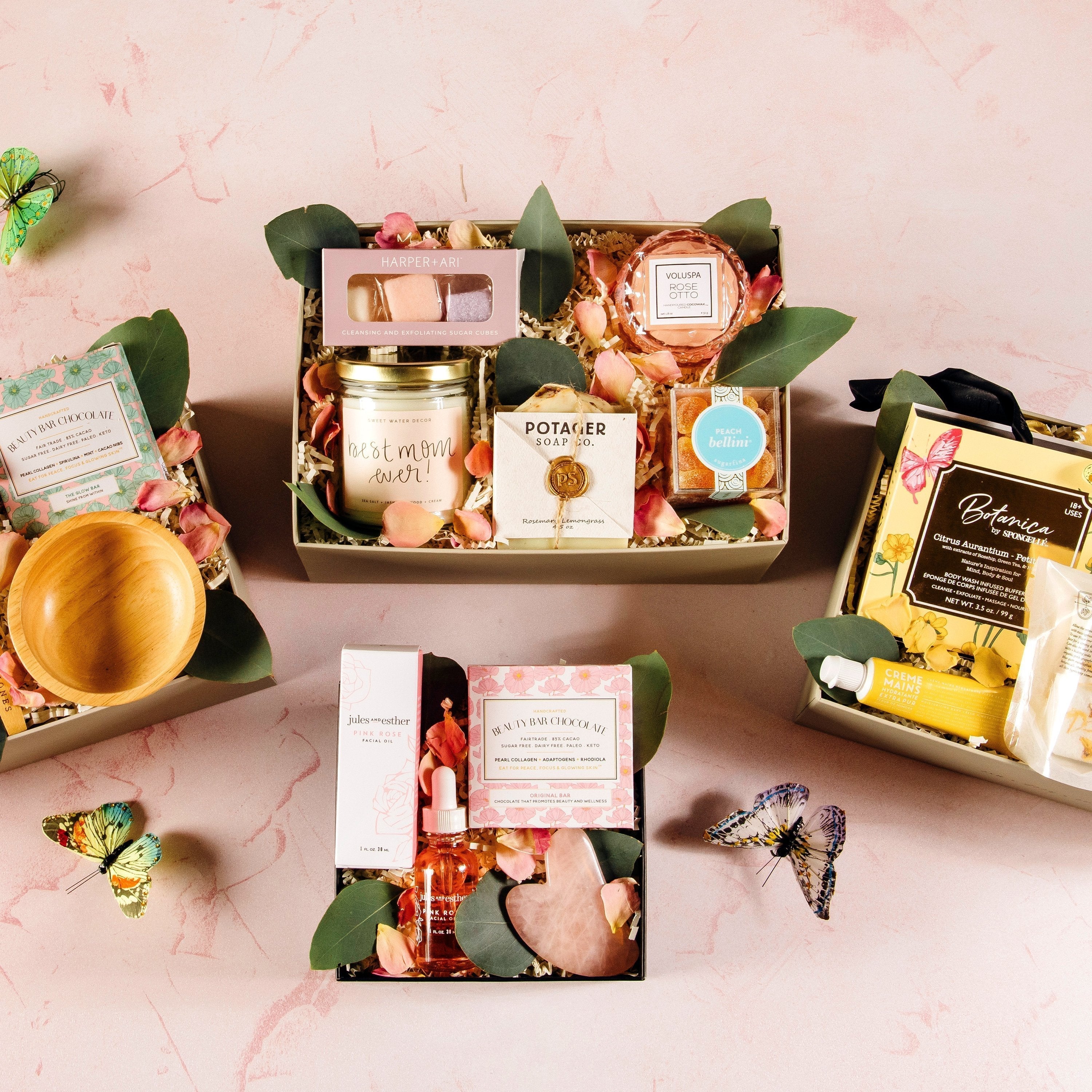 ekuBOX Mother’s Day gift boxes styled for 2021 — curated luxury gifts for mom including wellness and self-care sets