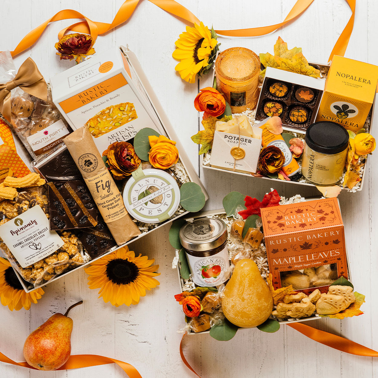 ekuBOX autumn gift box styled with warm seasonal tones — the perfect fall gift basket alternative for clients and loved ones