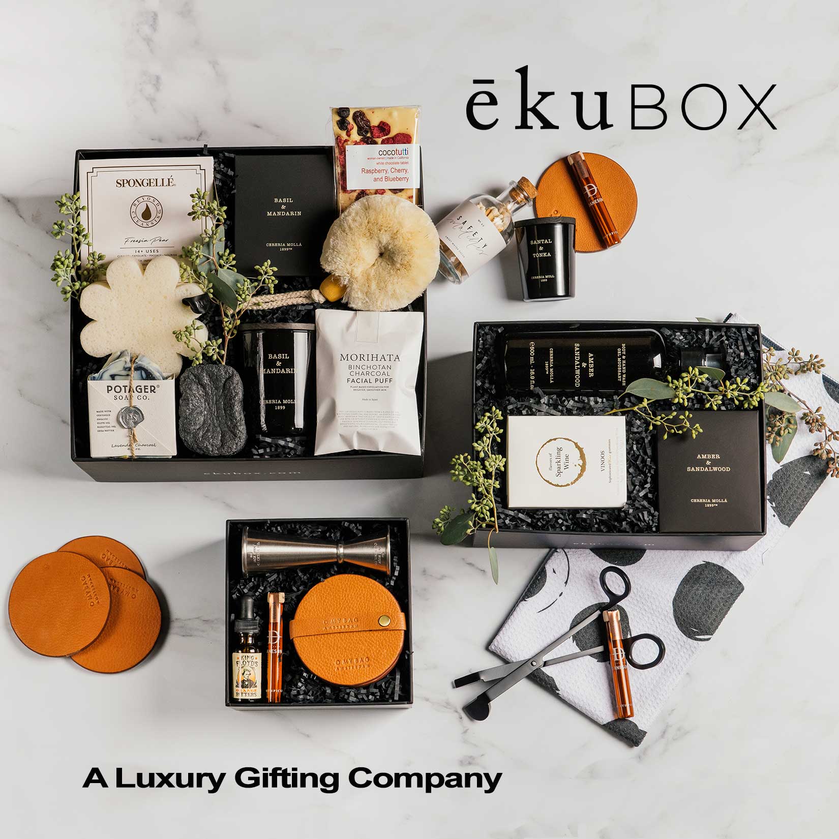 A curated selection of ekuBOX luxury gift boxes for 2024 — the ultimate gifting guide for every occasion, recipient, and budget