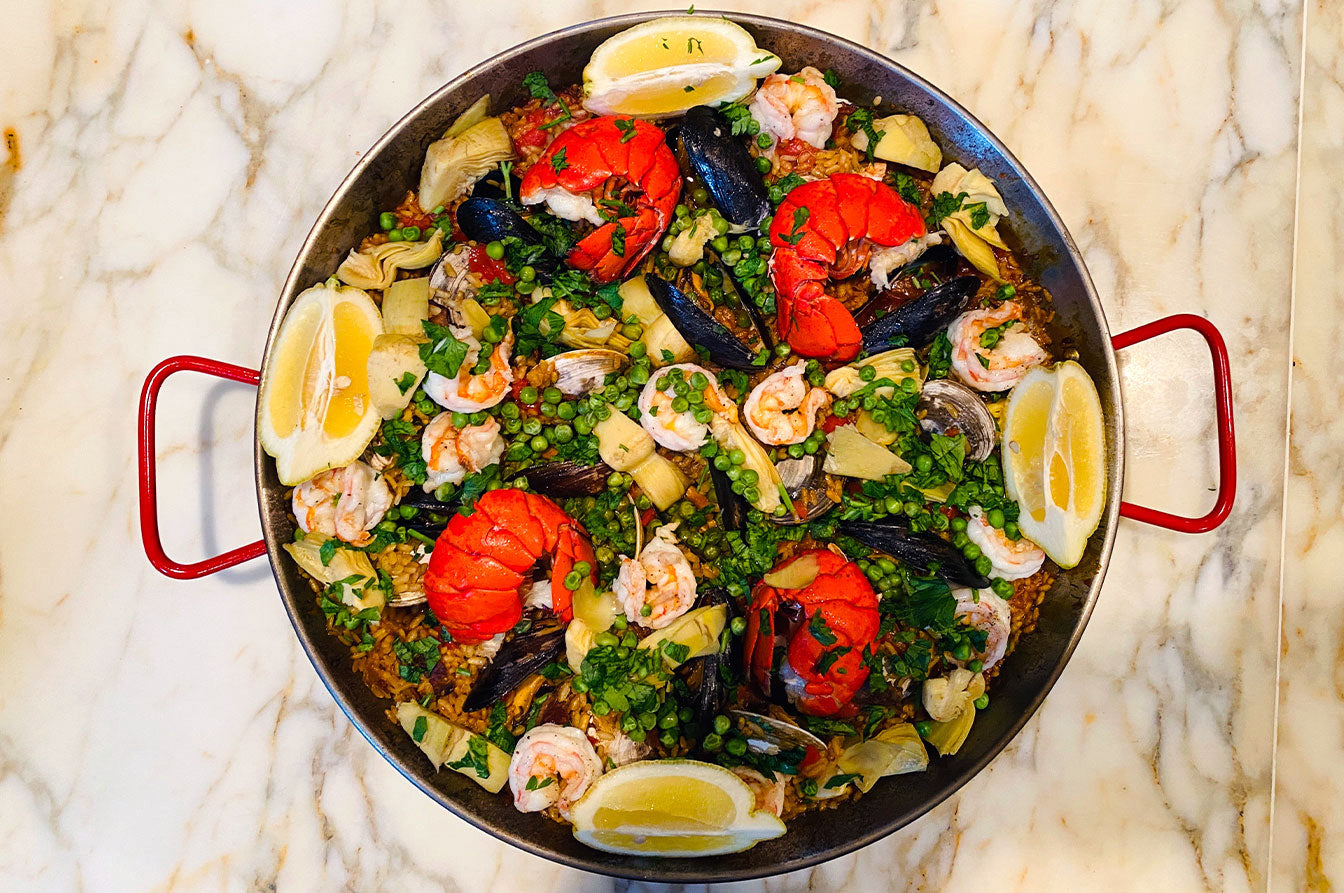 Seafood Paella with Lobster