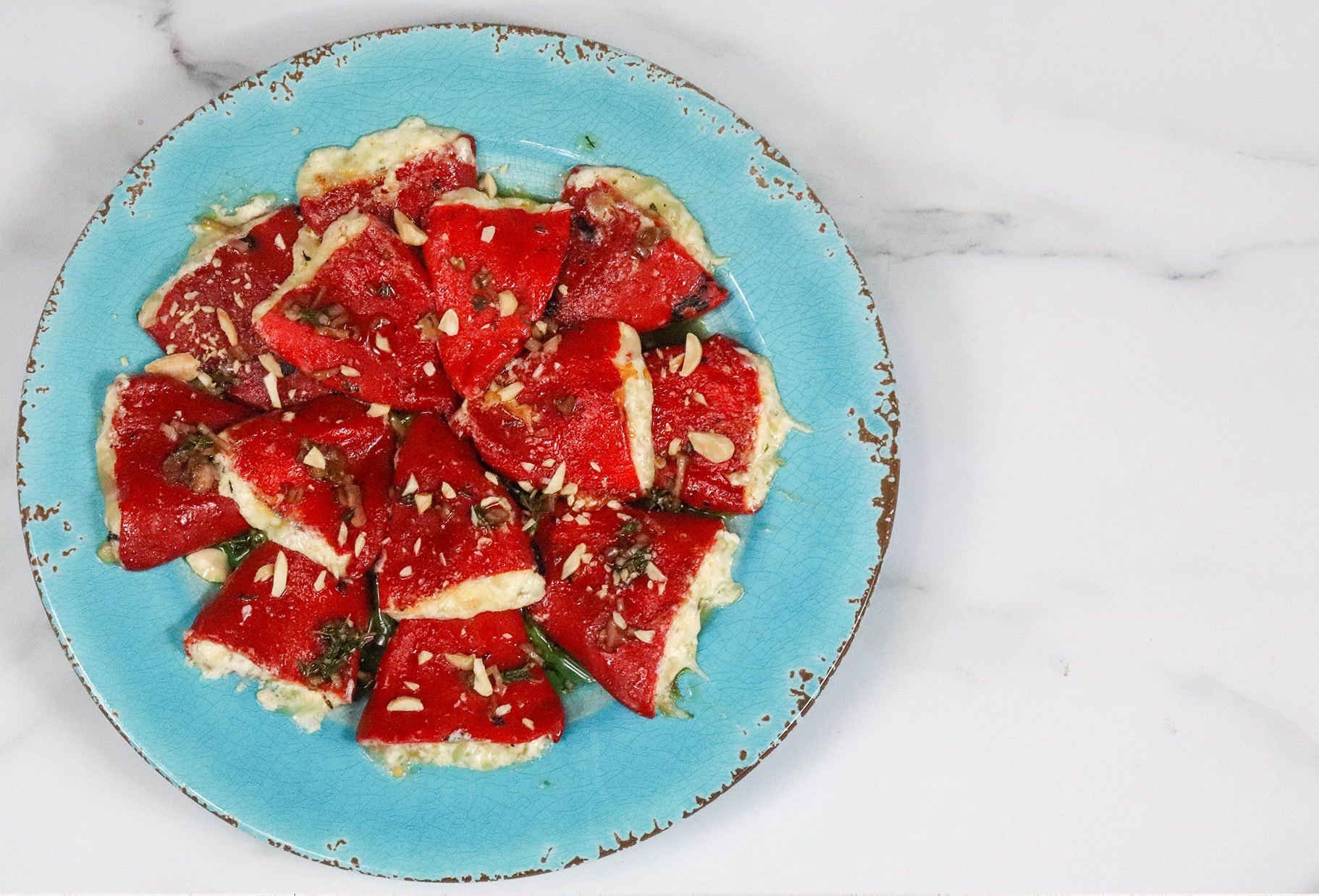 Stuffed Piquillo Peppers with Goat Cheese & Manchego