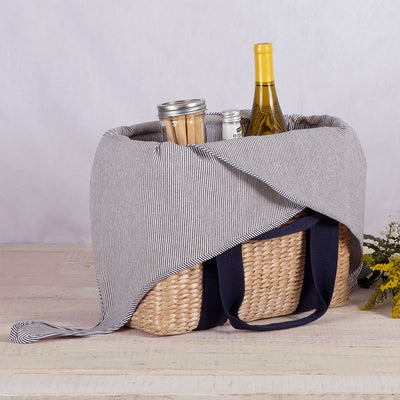 French Picnic Tote - open | ekuBOX
