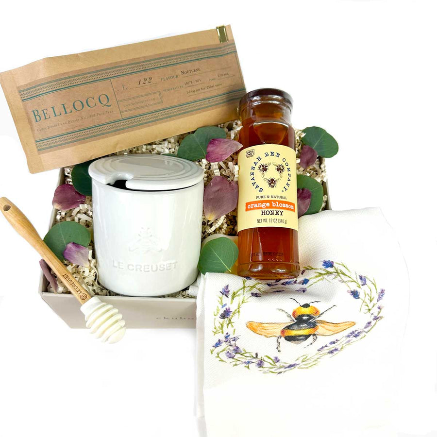 The French Bee gift box featuring the Le Creuset Honey Pot - ekuBOX
