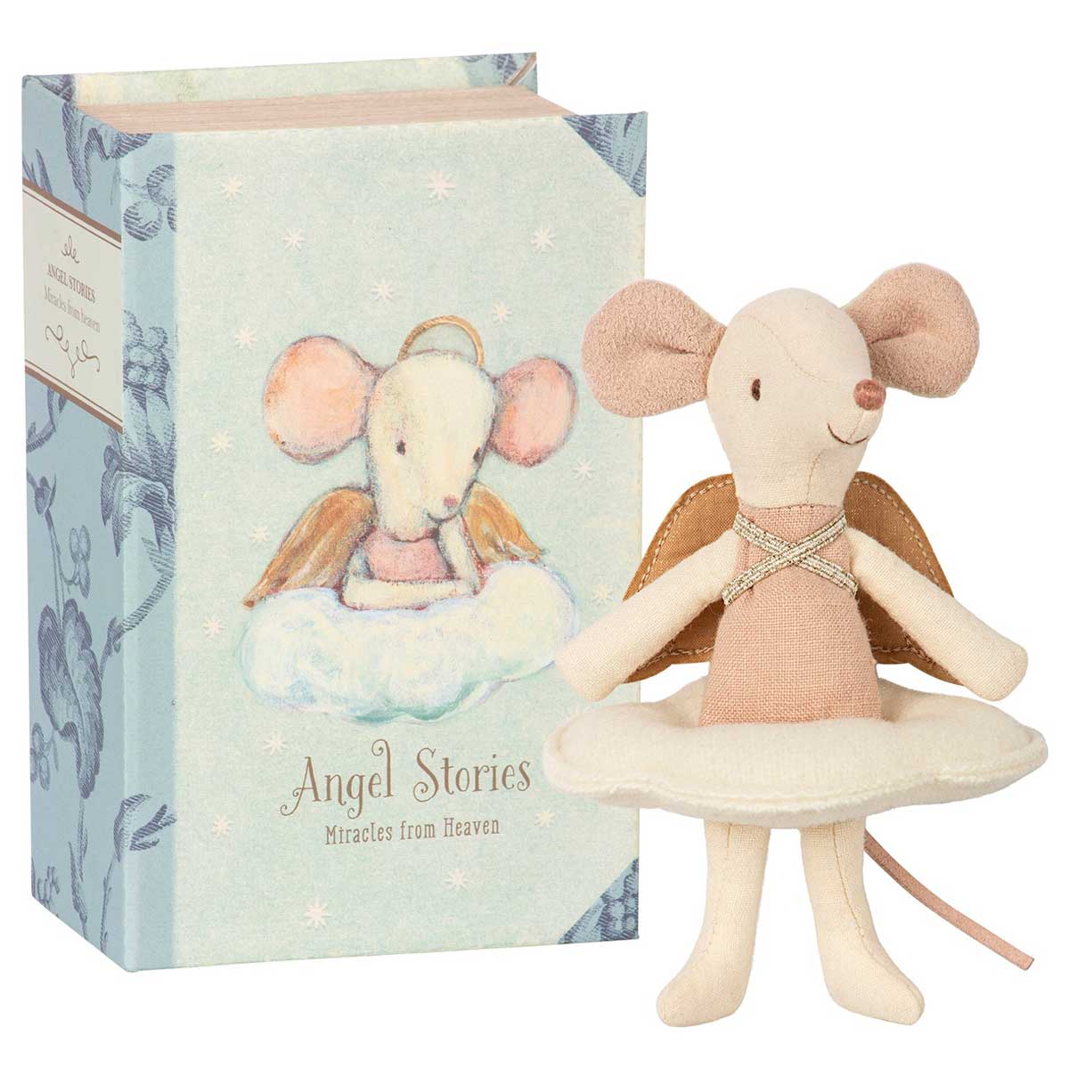 Guardian Angel Mouse in Book Maileg Guardian Angel Big Sister Mouse Gift Box 