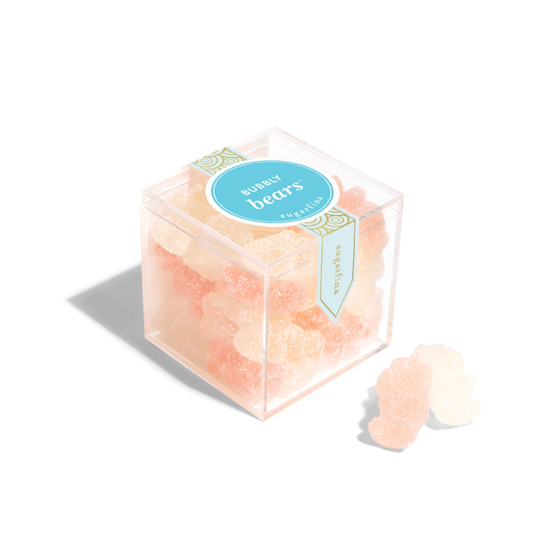 Sugarfina bubbly bears gummies in a  transparent box 