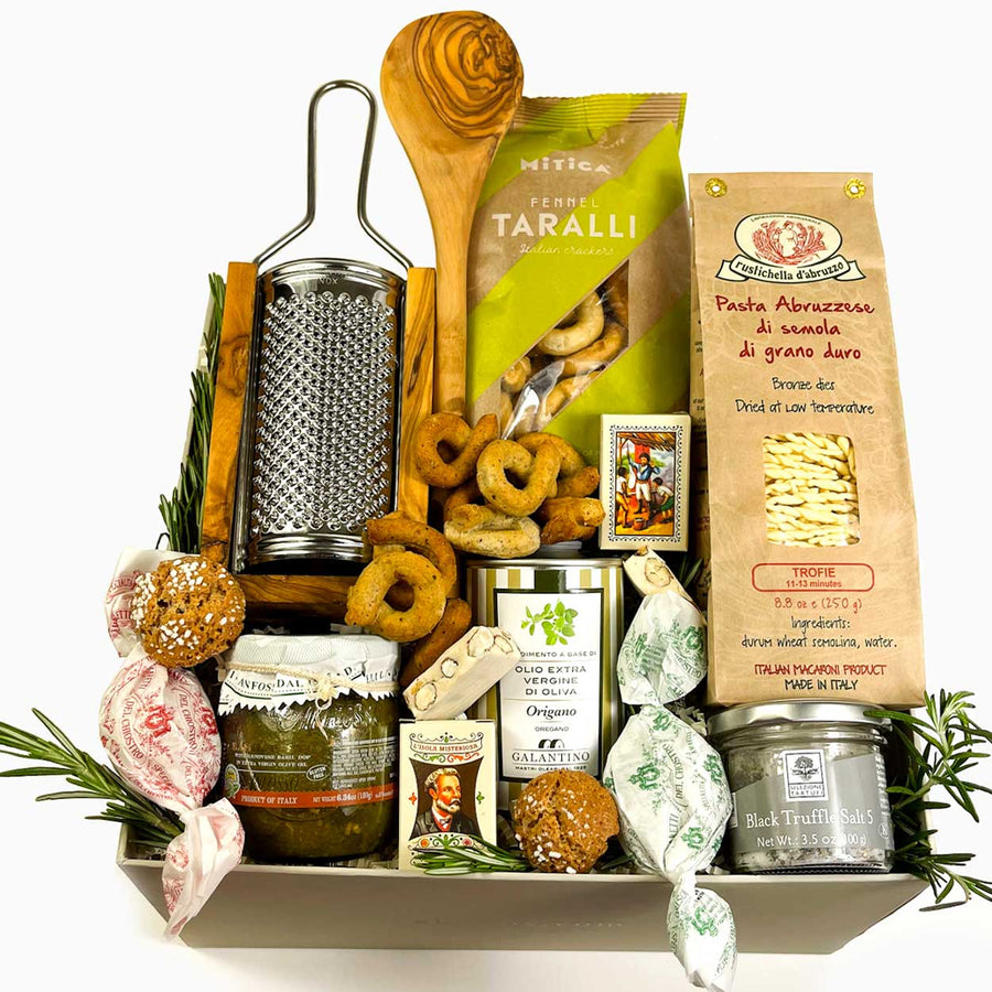 ekuBOX Gourmet Gift Box Pesto Genovese with Trofie Pasta Add Truffle Salt Taste of Italy Send the Best of Italy with Our Italian Gift Basket 
