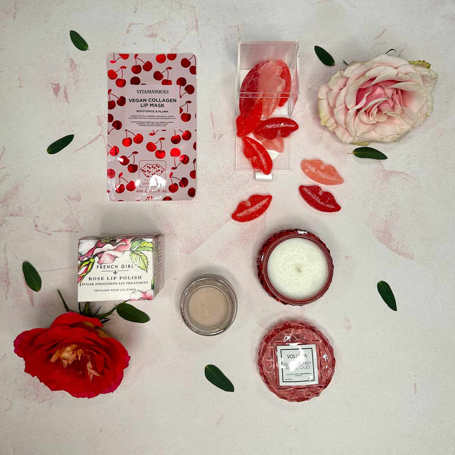 ekuBOX Self Care Lip Service Luxurious Lip Pampering Set for Soft and Kissable Moments