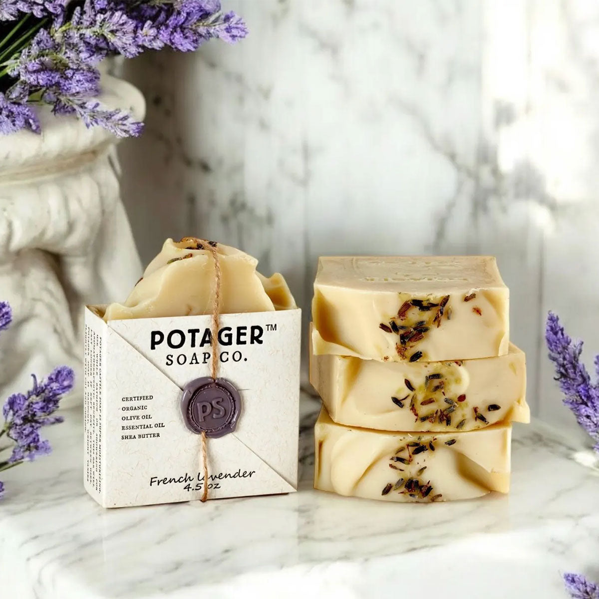 Potager lavender soap. handmade soap