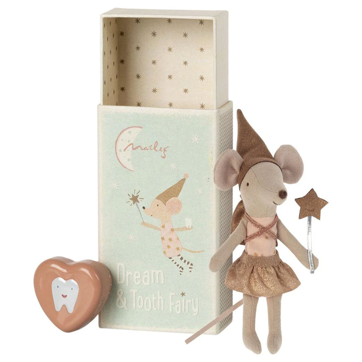 Maileg Tooth Fairy Girl  wtih tooth in and gift box