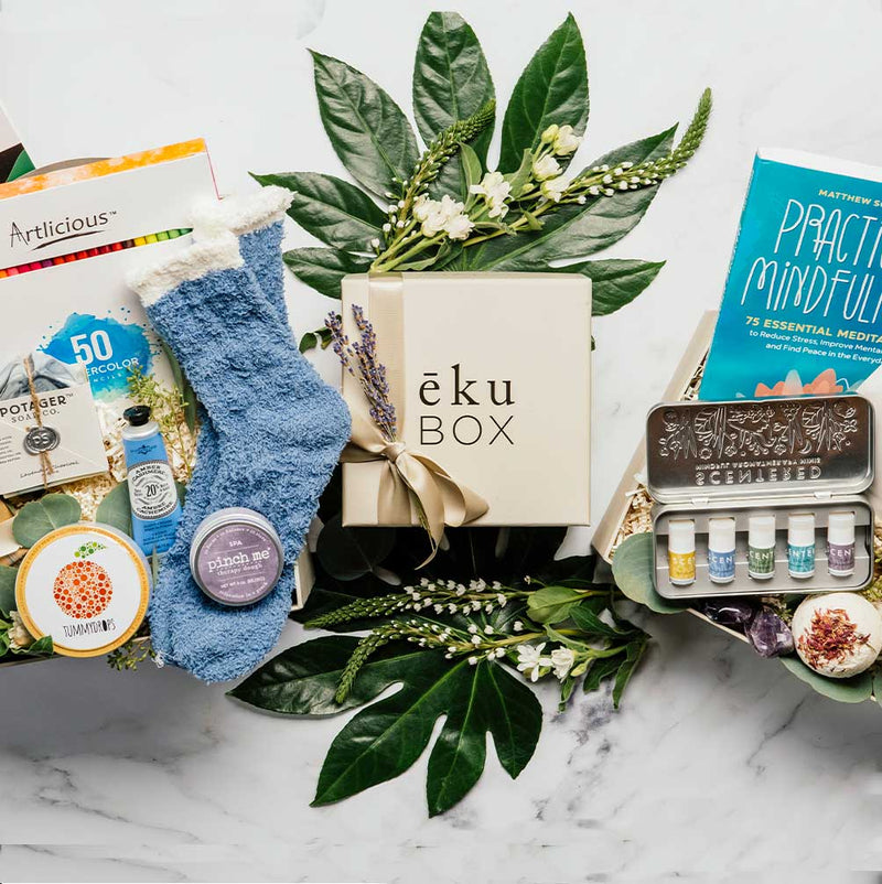 Send a wellness and self care gift box to someone special. Shop our collection of beautifully curated gift boxes.