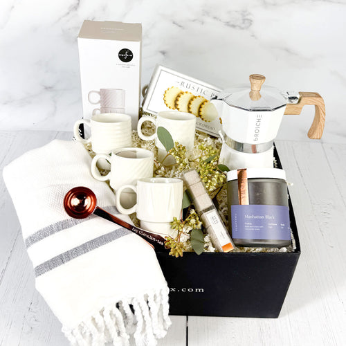 Morning Brew Tea and Moka Pot Gift Set | ekuBOX luxury gifts