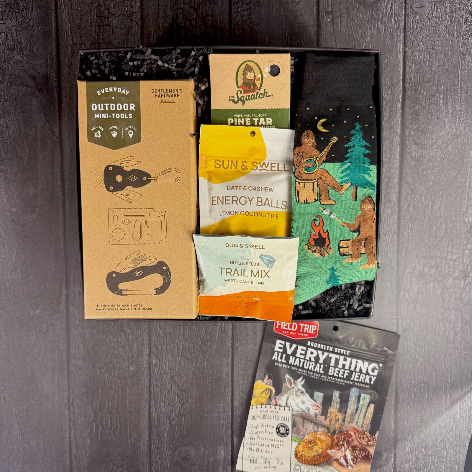 mr sasquatch men's gift box  top view