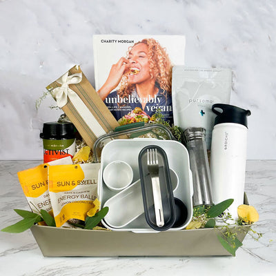 nourish and flourish wellness gift set from ekubox luxury gifts 
