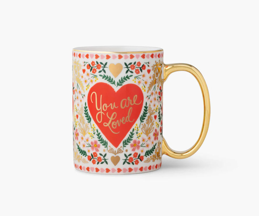 you are loved by rifle paper co mug in our you are loved gift box | ekubox