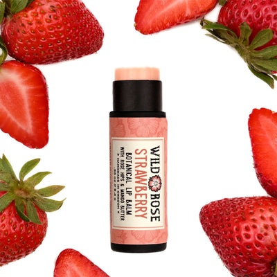 WIld Rose Strawberry Botanical Lip Balm | ekuBOX
